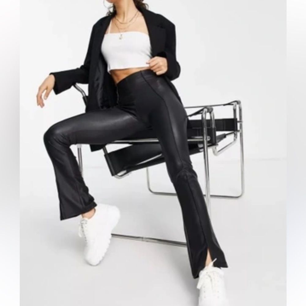 Topshop Black Flared Leggings